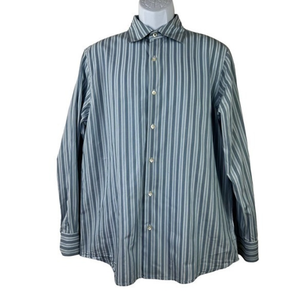 Banana Republic Men Casual Shirt Buttons Front Striped Size M